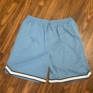 Stylish Light Blue Athletic Shorts for Men size 2XL